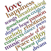 Regenbogen Typografie Lebensfreude
