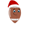 Festive Football Santa Hat
