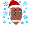 Festive Football Santa Hat