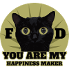 Chat noir mignon