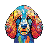 Pudel-Hunderasse Bunte Aquarell-Illustration