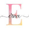 E| Monogramme | Nom | Erna|Aquarelle