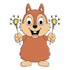 WUNDERKERZEN - NEUJAHR - SILVESTER - EICHHÖRNCHEN