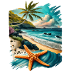 nature, summer, sea, ocean, starfish