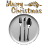 PLATE CUTLERY MERRY CHRISTMAS