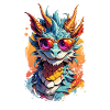 Colourful Dragon in Sunglasses