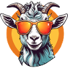 Cool Goat in Sunglasses