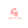 Punk Skull with Red Mohawk