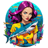 requin et femme