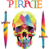 Pirat - Low-Poly-Schädel