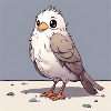 Small white-gray bird