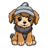Bande dessinée d’hiver de chien