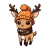 Deer Antlers Winter Comic