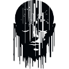 Paint portrait of man