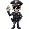 Skeleton Policeman