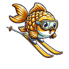 Goldfish Skier Funny