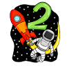 2 Birthday Boy Astronaut