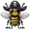 Pirate Bee -Blackglasses