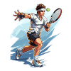 Tennis Player - Illustration