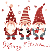 Three Christmas Gnomes Funny
