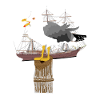 Möwe, Seemöwe, Segelschiff, Segelboot, Seefahrt,
