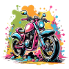 moto - motard - graffiti