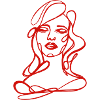 Red Portrait – Fashion Illustration