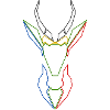 SPRINGBOK OUTLINE COLOUR BLKSHRT