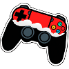 Roter und schwarzer Weihnachts-Gamecontroller