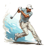 Golf Player - Illustration