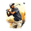 Golf Player - Illustration