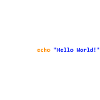 Hello World! Bash