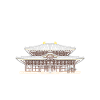 Nara Todai-ji, World Heritage, Temple in Japan Drawing