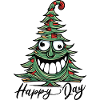 Funny Crazy Christmas Tree Christmas