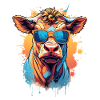 Cool Bull with Sunglasses