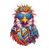 Cool Colourful Eagle in Sunglasses