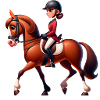 Équestre Équestre Brun Beau Cheval