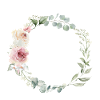 Eukalyptus, Pastell, Blumen, Boho-Kranz