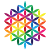 Regenbogenblume des Lebens 2