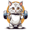 Bodybuilder Cat Barbell Fitness Design
