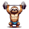 Sloth Bodybuilder Fitness Fun Design