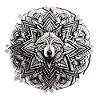 Wolf Mandala Indianer Design