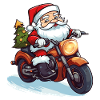 Julemanden motorcykel solbriller jul