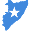 Flag map of Somalia