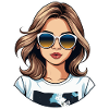 Cartoon girl character.