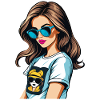 Cartoon girl.