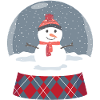 Glass ball with snowman
