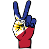 Philippines Drapeau Paix Victoire Symbole