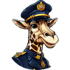 Giraffe Policewoman