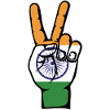 Indien Flag Fred Sejr Symbol